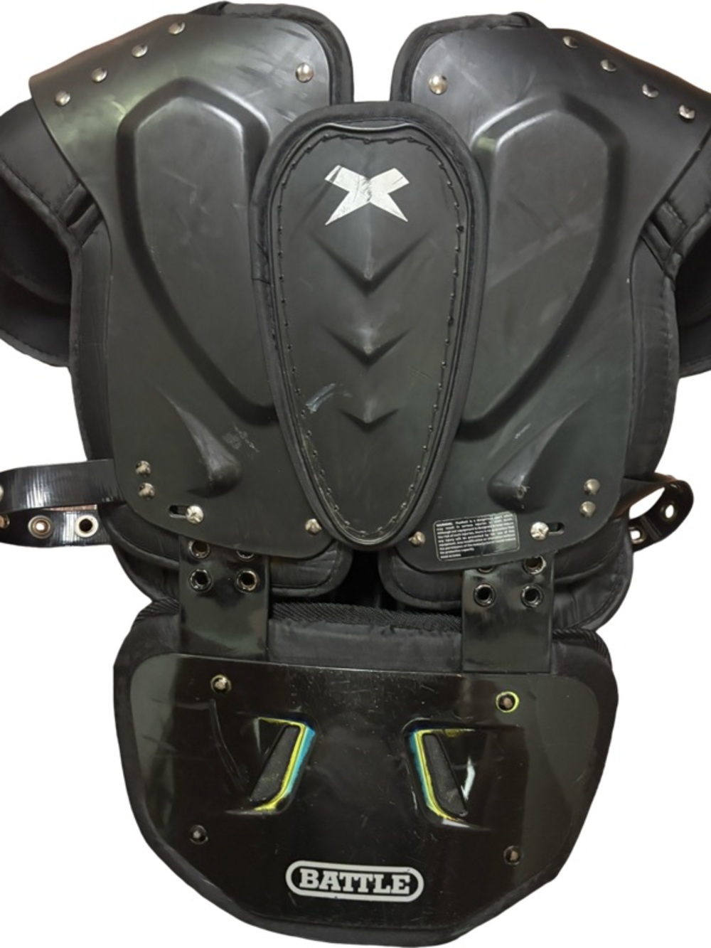 Large Youth Xenith Fly Shoulder Pads (Used) Includes BATTLE rib protector